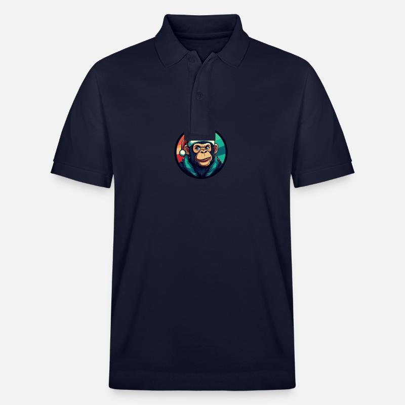 Singe Noël Noël - Polo PREPSTER bio Stanley/Stella Unisexe - bleu marine