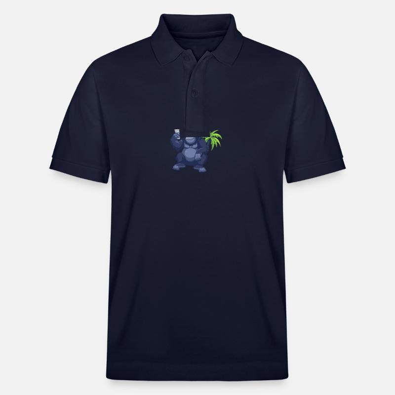 Gorilla Sommer Strand Comic - Stanley/Stella Unisex Bio-Poloshirt PREPSTER - Navy