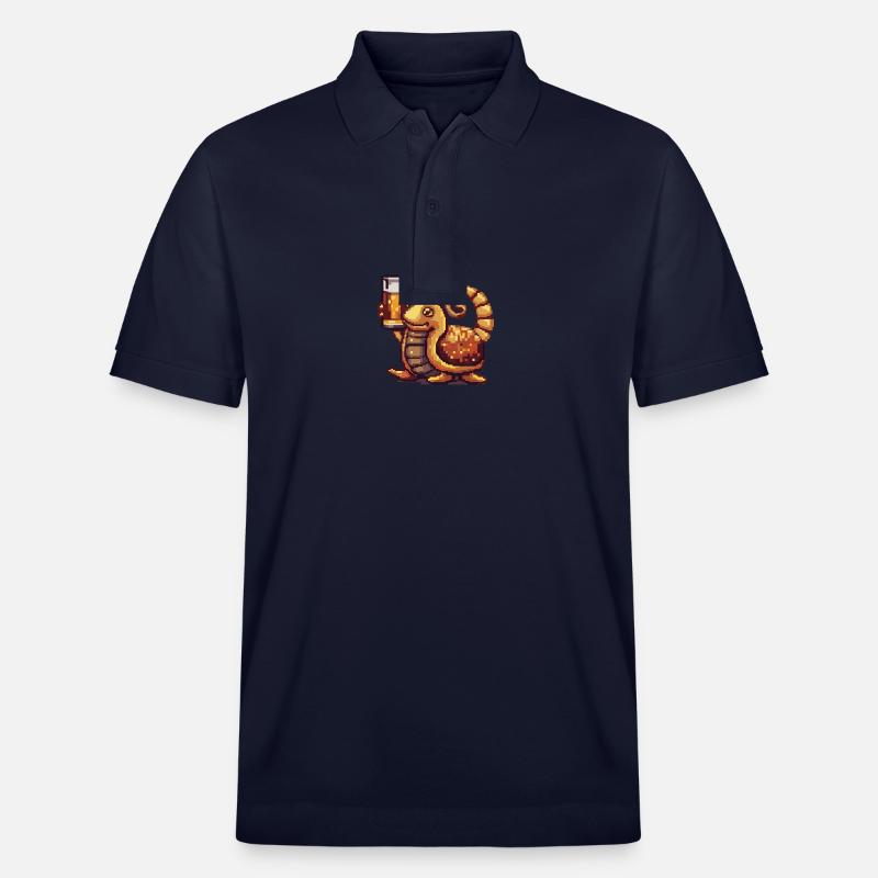 Schnecke Bier Pixel - Stanley/Stella Unisex Bio-Poloshirt PREPSTER - Navy