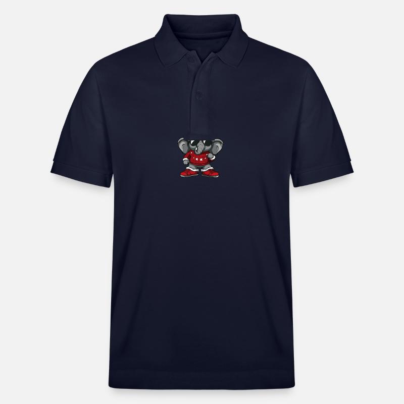 Éléphant Noël Cool Noël - Polo PREPSTER bio Stanley/Stella Unisexe - bleu marine