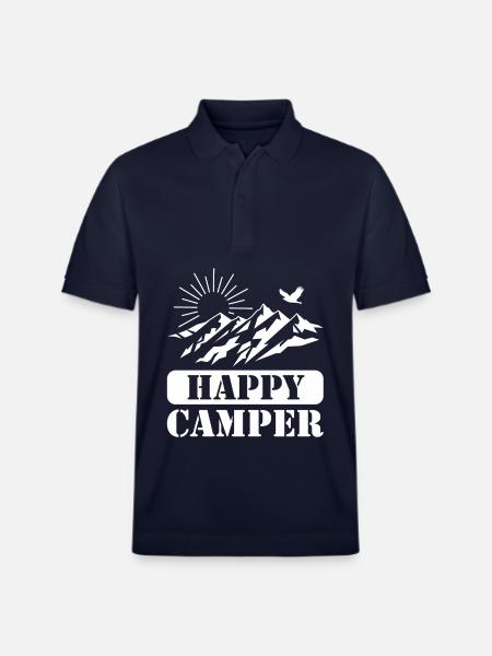 Happy Camper - Stanley/Stella Unisex Organic Polo Shirt PREPSTER - navy