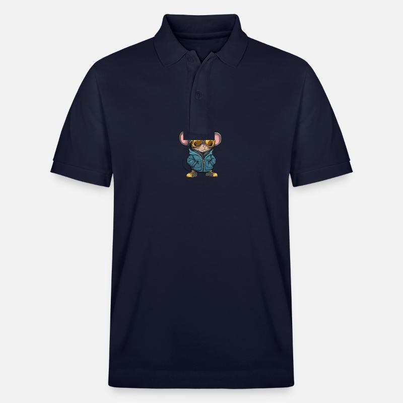 Maus Winter Comic - Stanley/Stella Unisex Bio-Poloshirt PREPSTER - Navy