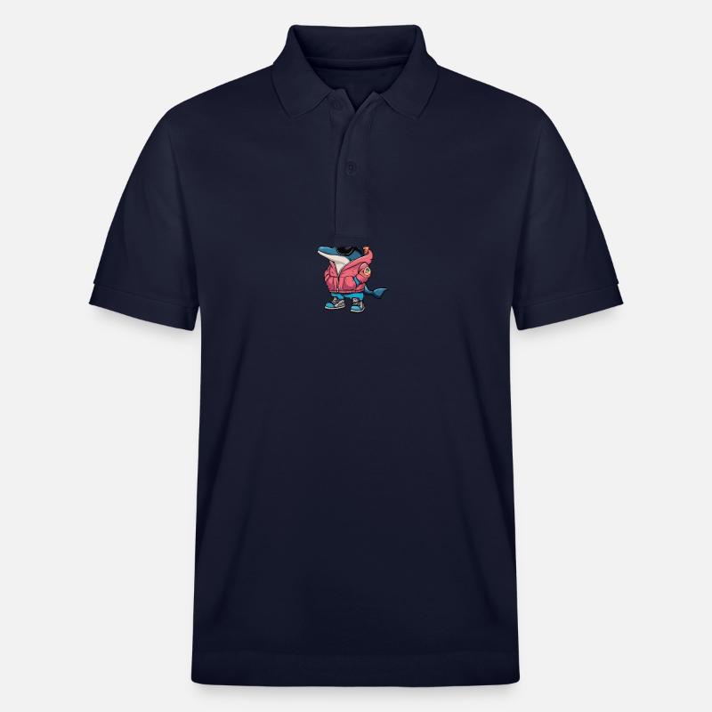 Bande dessinée d’hiver dauphin - Polo PREPSTER bio Stanley/Stella Unisexe - bleu marine