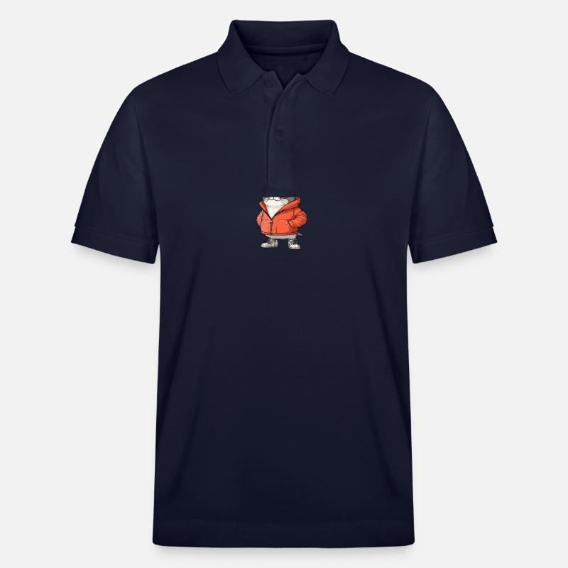 Robbe Tier Winter Comic - Stanley/Stella Unisex Bio-Poloshirt PREPSTER - Navy