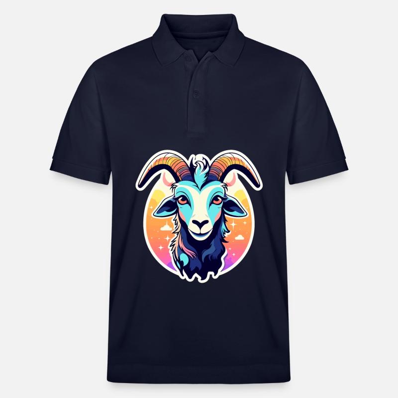 Ziege Illustration - Stanley/Stella Unisex Bio-Poloshirt PREPSTER - Navy