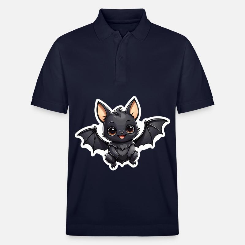 Fledermaus Niedlich Illustration - Stanley/Stella Unisex Bio-Poloshirt PREPSTER - Navy