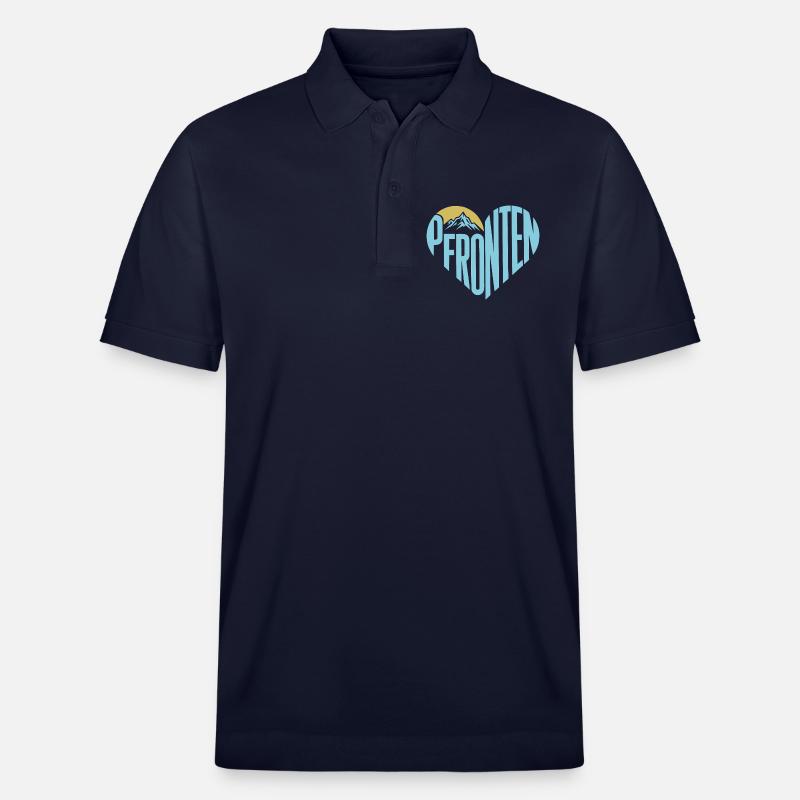 Pfronten Bergherz mit Sonne - Stanley/Stella Unisex Bio-Poloshirt PREPSTER - Navy