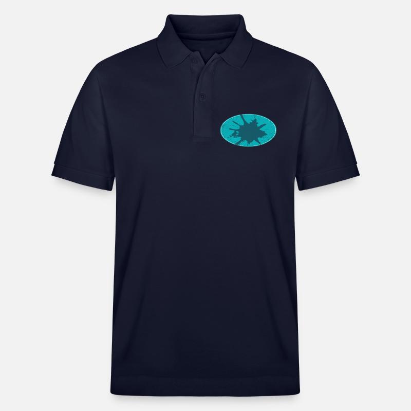 Ovaler Flash Background schmutzing - Stanley/Stella Unisex Bio-Poloshirt PREPSTER - Navy