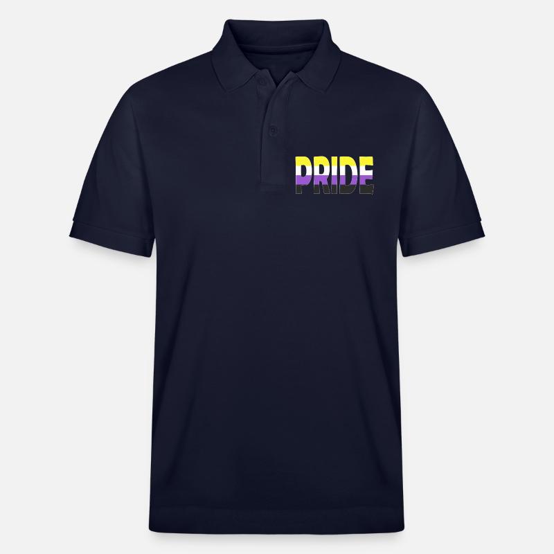 Pride Schriftzug Non-Binary Nichtbinär LGBTQ - Stanley/Stella Unisex Bio-Poloshirt PREPSTER - Navy