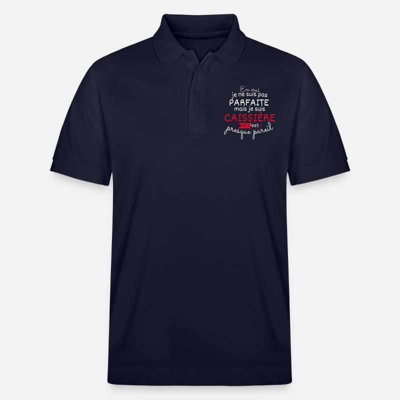 Pas parfaite mais Caissière - Polo PREPSTER bio Stanley/Stella Unisexe - bleu marine