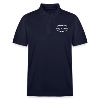 Feuerwehr, Firefighter - Stanley/Stella Unisex Bio-Poloshirt PREPSTER - Navy - Vorne - Roxy (174cm) & Andy (188cm)
