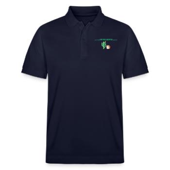 The Cactus and the Hedgehog - Stanley/Stella Unisex Organic Polo Shirt PREPSTER - navy - Front - Roxy (174cm) & Andy (188cm)