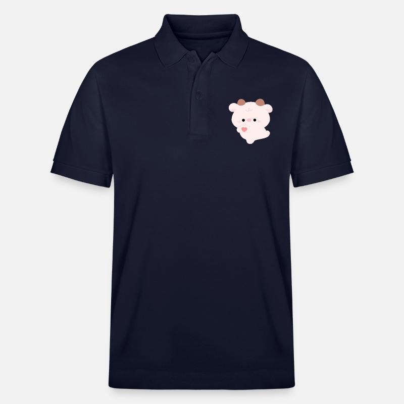 Love Cow - Stanley/Stella Unisex Organic Polo Shirt PREPSTER - navy