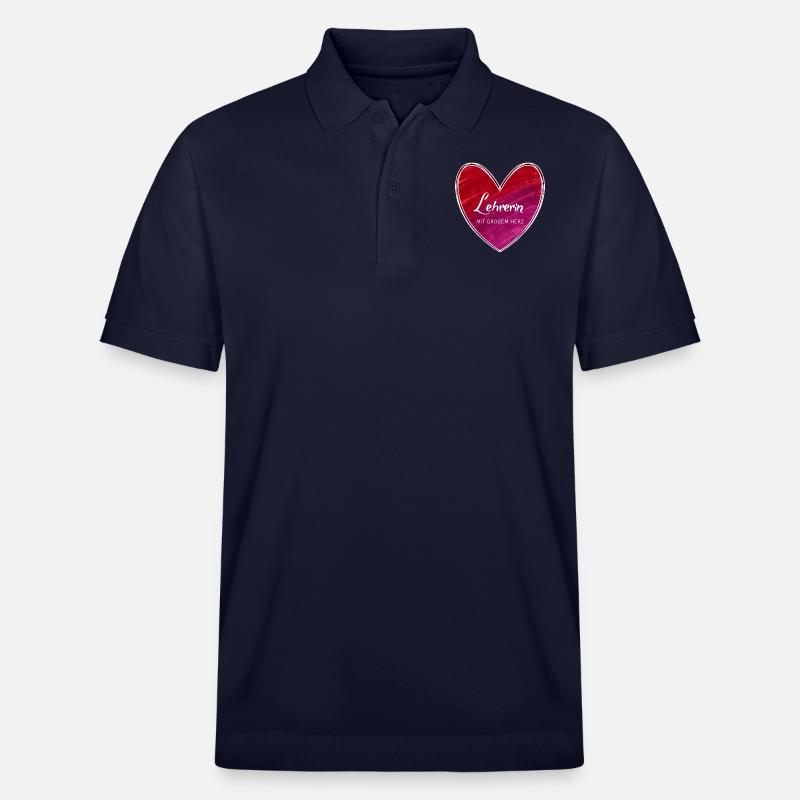Lehrerin mit großem Herz - Stanley/Stella Unisex Bio-Poloshirt PREPSTER - Navy