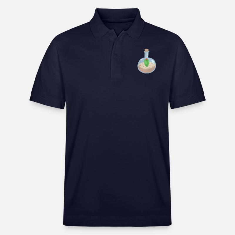 Cactus en bouteille - Polo PREPSTER bio Stanley/Stella Unisexe - bleu marine