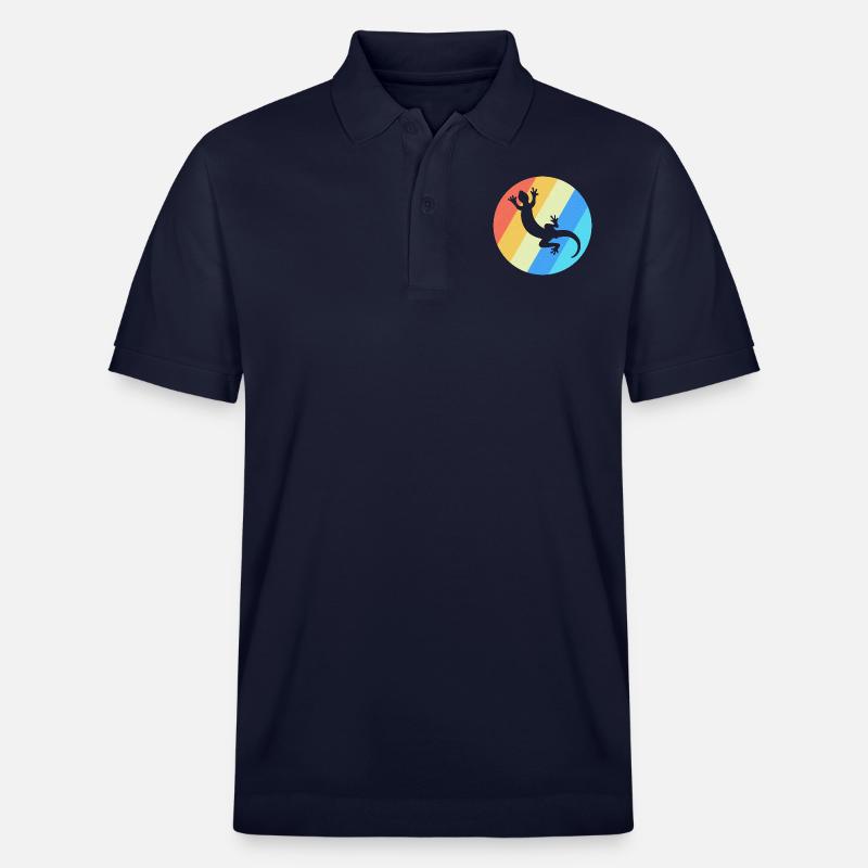 Eidechse Lizard Echse Geschenk - Stanley/Stella Unisex Bio-Poloshirt PREPSTER - Navy