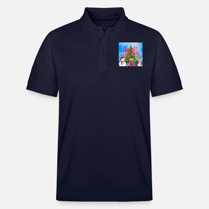 Joyeux Noël, Noël - Polo PREPSTER bio Stanley/Stella Unisexe - bleu marine