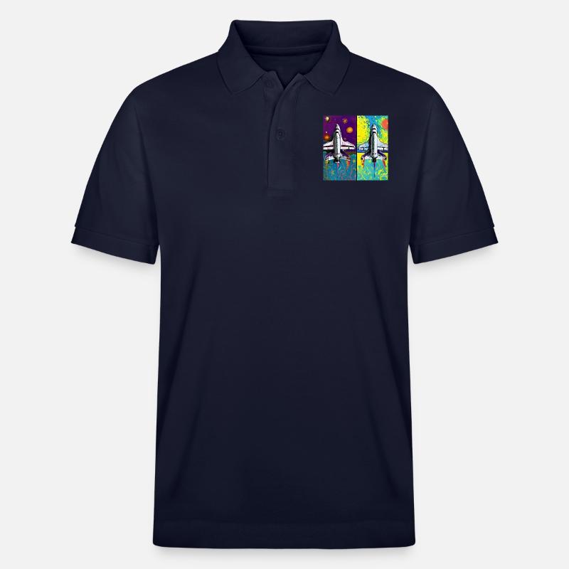 Space Shuttle Van Gogh - Stanley/Stella Unisex Bio-Poloshirt PREPSTER - Navy