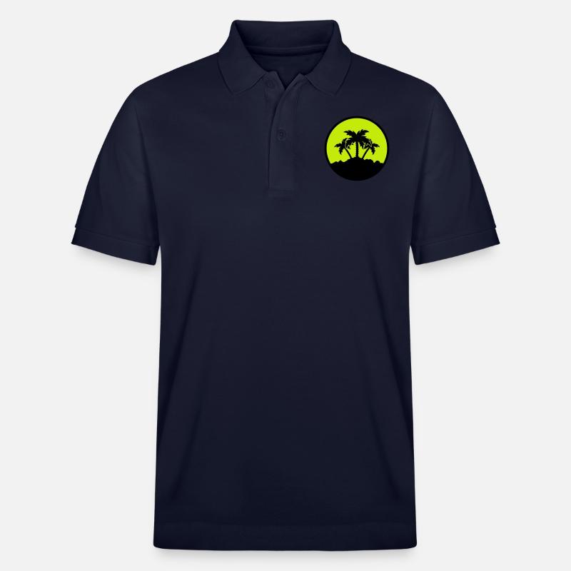 palmen design - Stanley/Stella Unisex Bio-Poloshirt PREPSTER - Navy