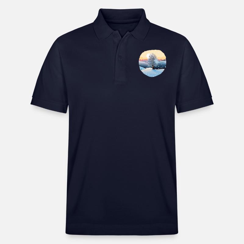 Winter Magic: Snow Magic Tree - Stanley/Stella Unisex Organic Polo Shirt PREPSTER - navy