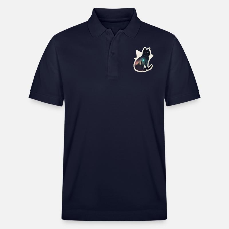 Chat dans les étoiles - Polo PREPSTER bio Stanley/Stella Unisexe - bleu marine