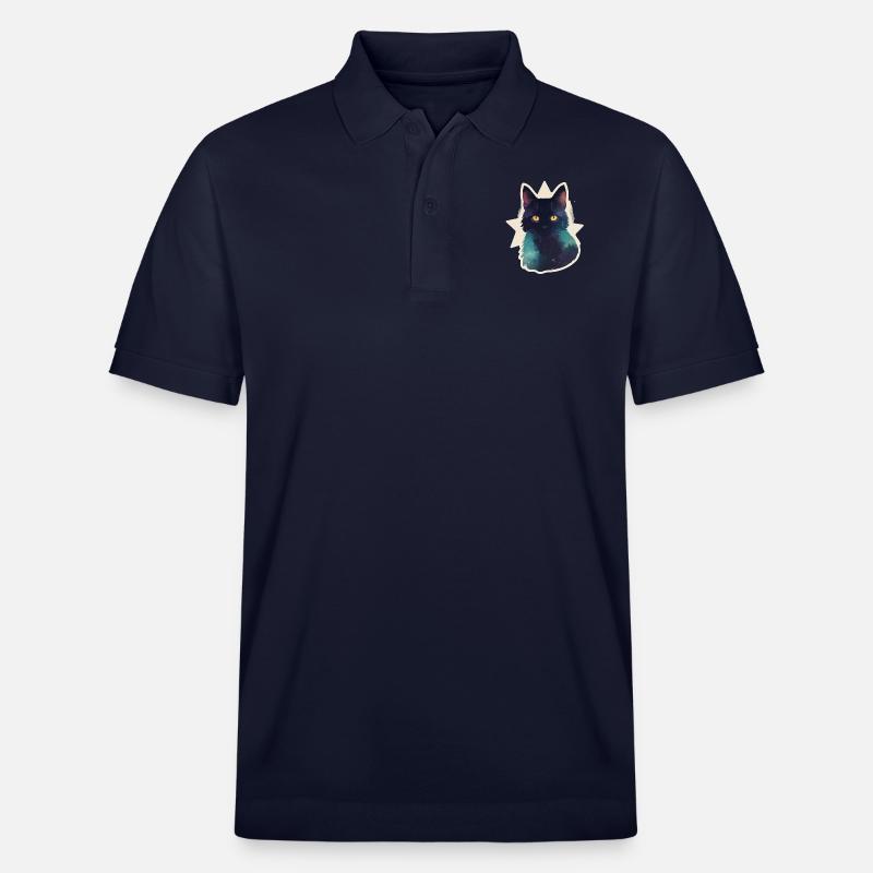 Chat dans les étoiles - Polo PREPSTER bio Stanley/Stella Unisexe - bleu marine
