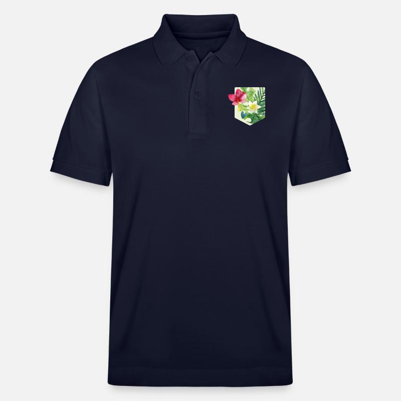 fleurs d'été - Polo PREPSTER bio Stanley/Stella Unisexe - bleu marine