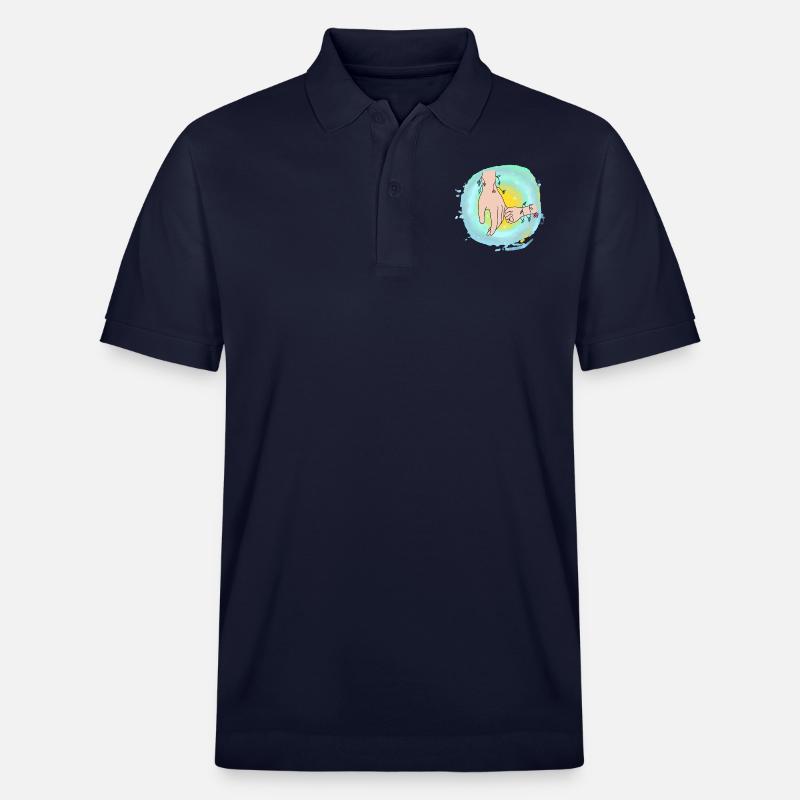 mains fleuries sans texte - Polo PREPSTER bio Stanley/Stella Unisexe - bleu marine