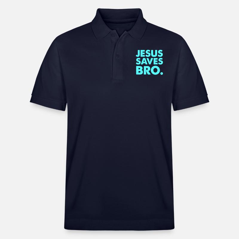 Jésus sauve mon frère - Polo PREPSTER bio Stanley/Stella Unisexe - bleu marine