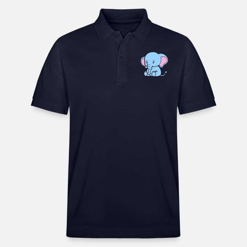 cute elephant - Stanley/Stella Unisex Bio-Poloshirt PREPSTER - Navy