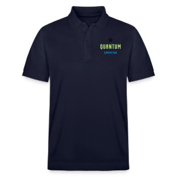 QUANTUM COMPUTING - qBIT - Stanley/Stella Unisex Bio-Poloshirt PREPSTER - Navy - Vorne - Roxy (174cm) & Andy (188cm)