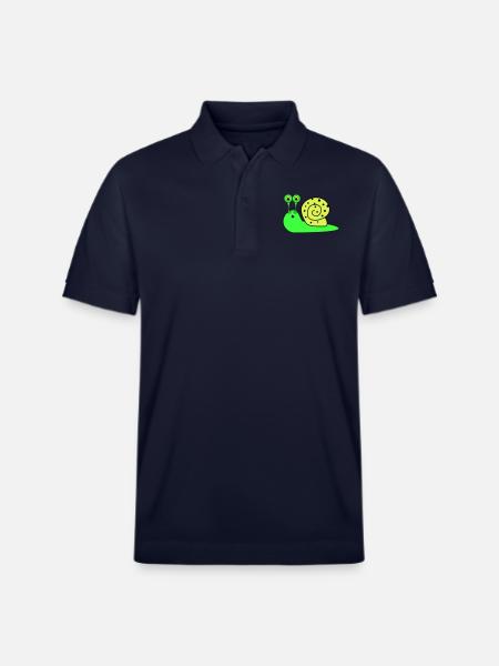 Snail Funny - Stanley/Stella Unisex Organic Polo Shirt PREPSTER - navy