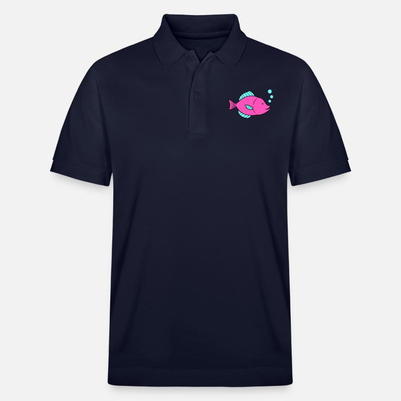 Bande dessinée de poisson 1 - Polo PREPSTER bio Stanley/Stella Unisexe - bleu marine