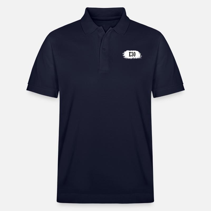 E30 lettrage blanc - Polo PREPSTER bio Stanley/Stella Unisexe - bleu marine