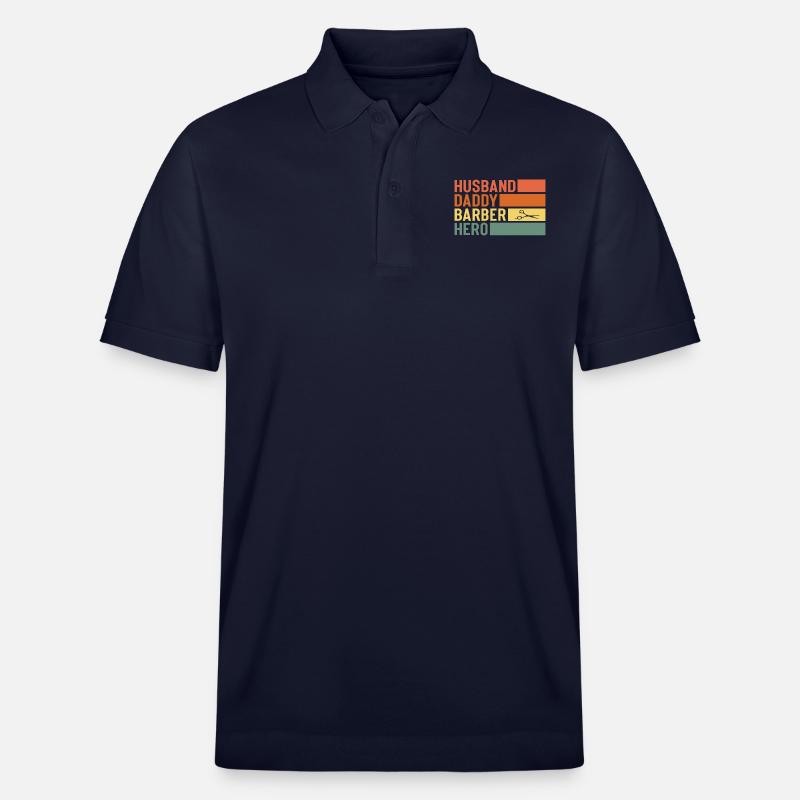 Husband Daddy Barber Hero - Stanley/Stella Unisex Bio-Poloshirt PREPSTER - Navy