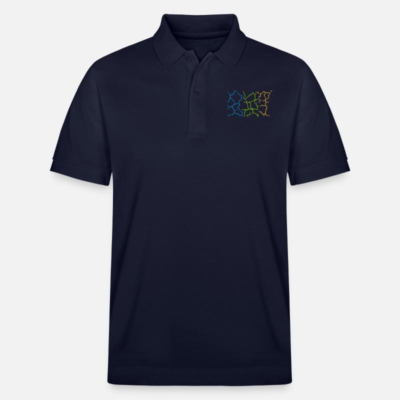 Boden Risse Muster Bunt - Stanley/Stella Unisex Bio-Poloshirt PREPSTER - Navy