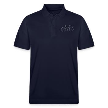 bicycle - Stanley/Stella Unisex Organic Polo Shirt PREPSTER - navy - Front - Roxy (174cm) & Andy (188cm)