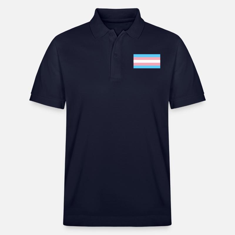 Trans drapeau Design - Polo PREPSTER bio Stanley/Stella Unisexe - bleu marine