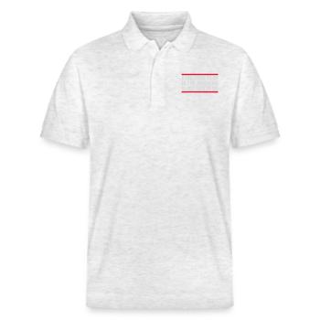 not talk to me - Stanley/Stella Unisex Organic Polo Shirt PREPSTER - heather white - Front - Roxy (174cm) & Andy (188cm)