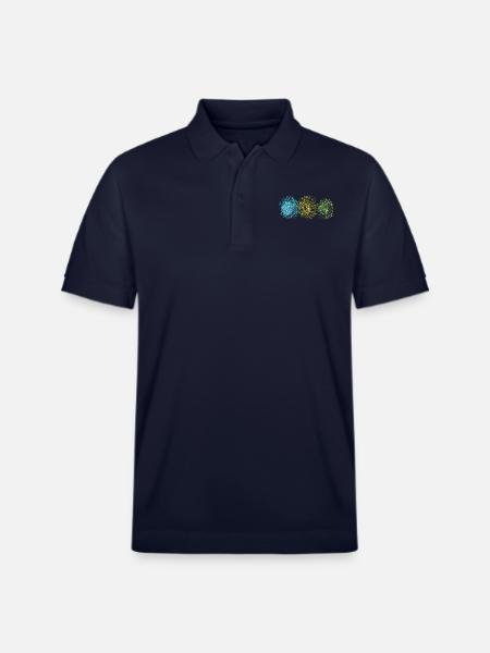 Pusteblumen bunt - Stanley/Stella Unisex Bio-Poloshirt PREPSTER - Navy