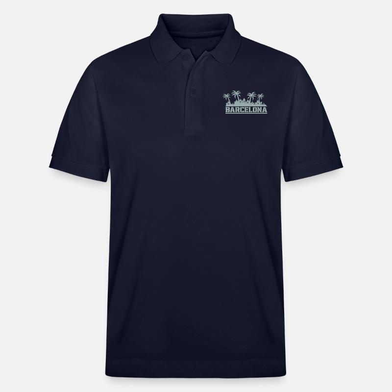 Ligne d’horizon de Barcelone - Polo PREPSTER bio Stanley/Stella Unisexe - bleu marine