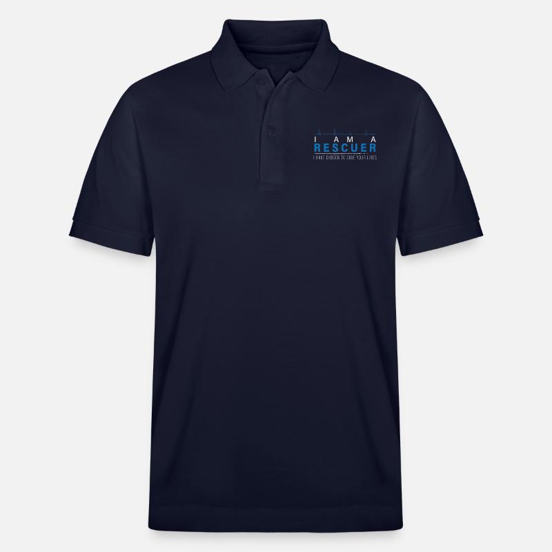 Ich bin ein Retter - Stanley/Stella Unisex Bio-Poloshirt PREPSTER - Navy