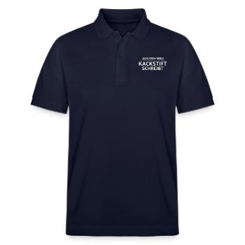 shit - Stanley/Stella Unisex Organic Polo Shirt PREPSTER - navy - Front - Roxy (174cm) & Andy (188cm)