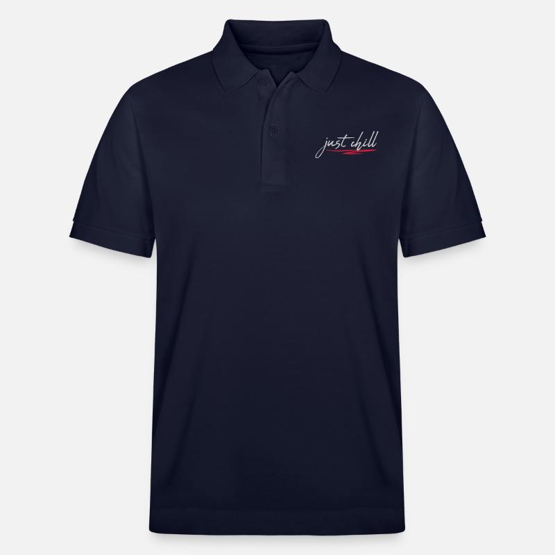 Just Chill Text Logo - Stanley/Stella Unisex Bio-Poloshirt PREPSTER - Navy