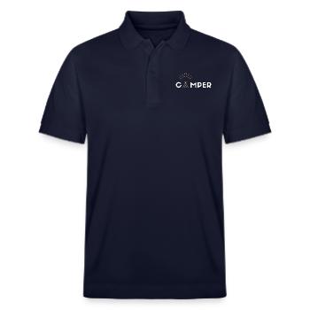 CAMPER - Stanley/Stella Unisex Bio-Poloshirt PREPSTER - Navy - Vorne - Roxy (174cm) & Andy (188cm)