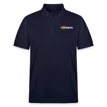 I Love Boys 2 - Stanley/Stella Unisex Bio-Poloshirt PREPSTER - Navy - Vorne - Roxy (174cm) & Andy (188cm)