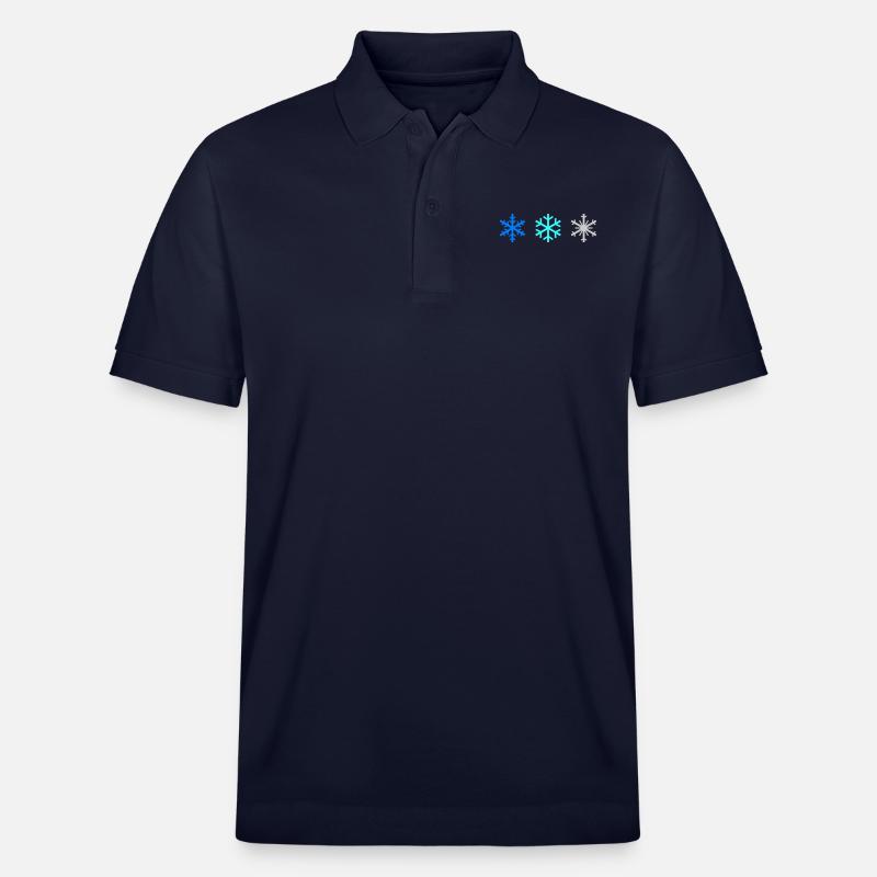 Snowflakes - Stanley/Stella Unisex Bio-Poloshirt PREPSTER - Navy
