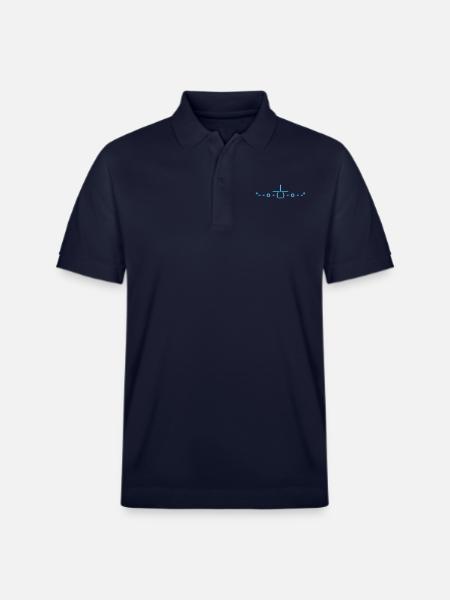 Flieger-LayOut-Flockfähig - Stanley/Stella Unisex Bio-Poloshirt PREPSTER - Navy