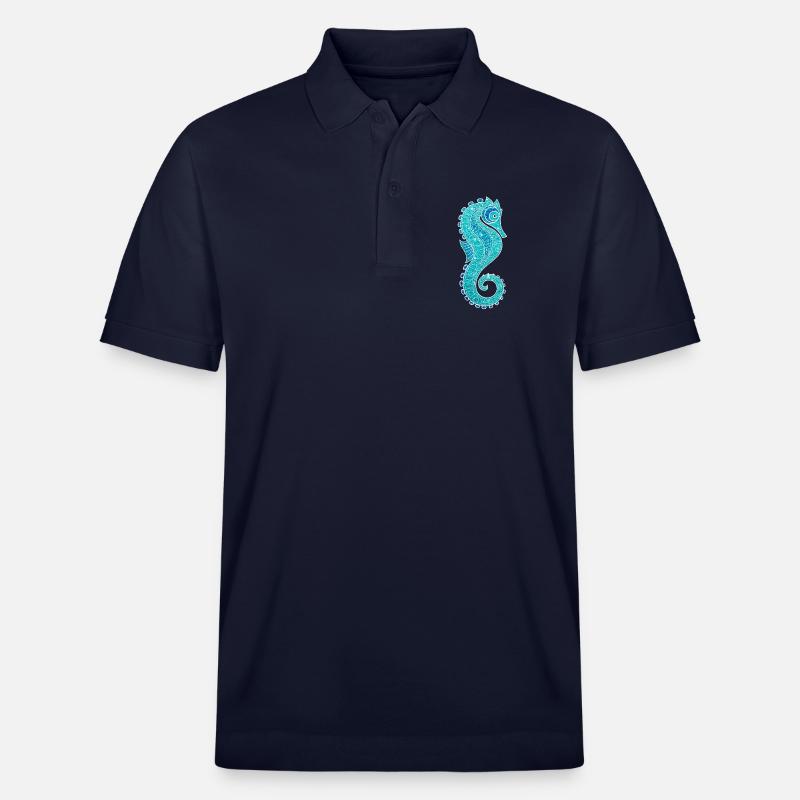 funkelndes Seepferdchen - Stanley/Stella Unisex Bio-Poloshirt PREPSTER - Navy