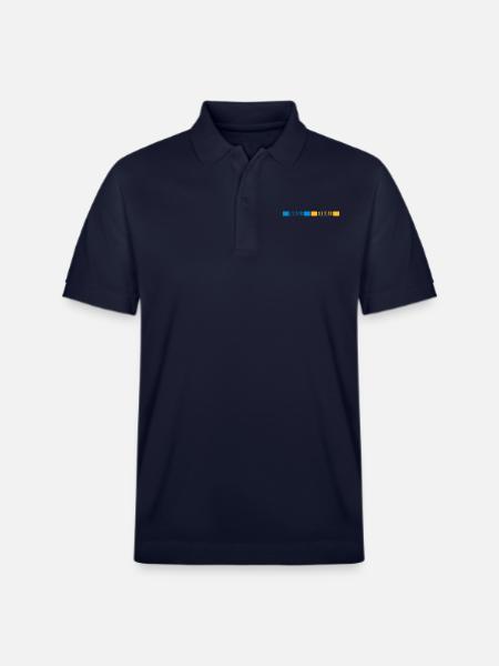 inhale exhale yoga quote - Stanley/Stella Unisex Organic Polo Shirt PREPSTER - navy